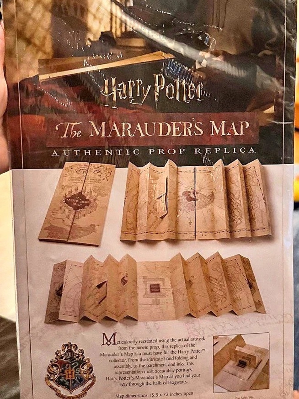 Harry Potter The Marauder's Map Authentic Replica Map NWT